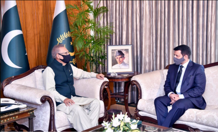 ازبکستان کے ساتھ تمام شعبوں میں تعلقات کو فروغ دینے کی ضرورت ہے، صدر مملکت ڈاکٹر عارف علوی کی ازبکستان کے لئے نامزد سفیر سے ملاقات میں گفتگو ازبکستان کے ساتھ تمام شعبوں میں تعلقات کو فروغ دینے کی ضرورت ہے، صدر مملکت ڈاکٹر عارف علوی کی ازبکستان کے لئے نامزد سفیر سے ملاقات میں گفتگو