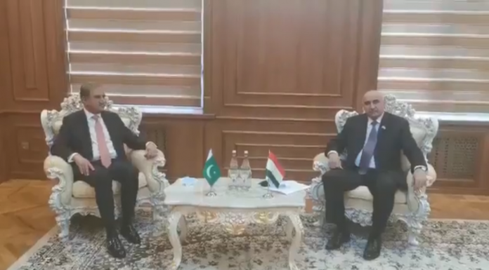 وزیر خارجہ مخدوم شاہ محمود قریشی کی تاجک پارلیمنٹ مجلس نمائندگان کے چیئرمین ذاکرزادہ محمد طاہر ظاہرسے ملاقات وزیر خارجہ مخدوم شاہ محمود قریشی کی تاجک پارلیمنٹ مجلس نمائندگان کے چیئرمین ذاکرزادہ محمد طاہر ظاہرسے ملاقات