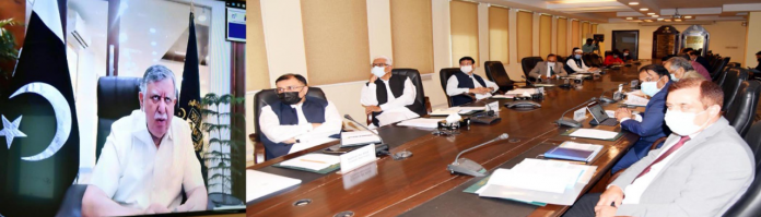 وفاقی وزیر خزانہ شوکت ترین کی زیر صدارت نیکسٹ جنریشن موبائل سروسز سپیکٹرم کے حوالہ سے ایڈوائزری کمیٹی کا چوتھا اجلاس