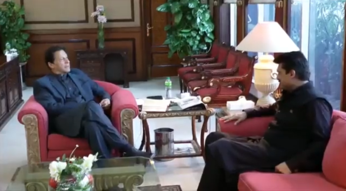 وزیراعظم عمران خان سے سینیٹ میں قائد ایوان سینیٹر شہزاد وسیم کی ملاقات