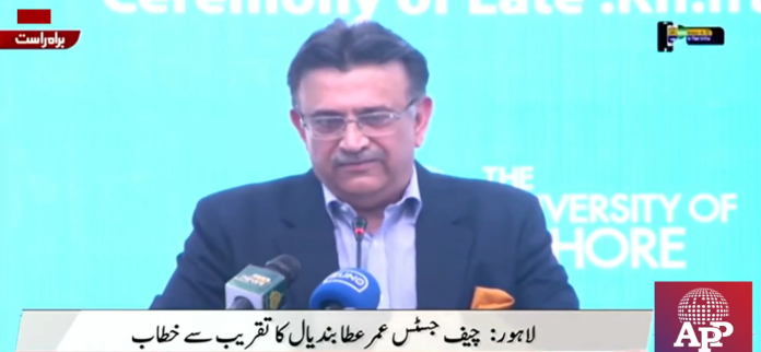 چیف جسٹس آف پاکستان کا ٹینس سٹیڈیم میں سابق انٹرنیشنل ٹینس سٹار خواجہ افتخار احمدکے نام پر پویلین کا افتتاح