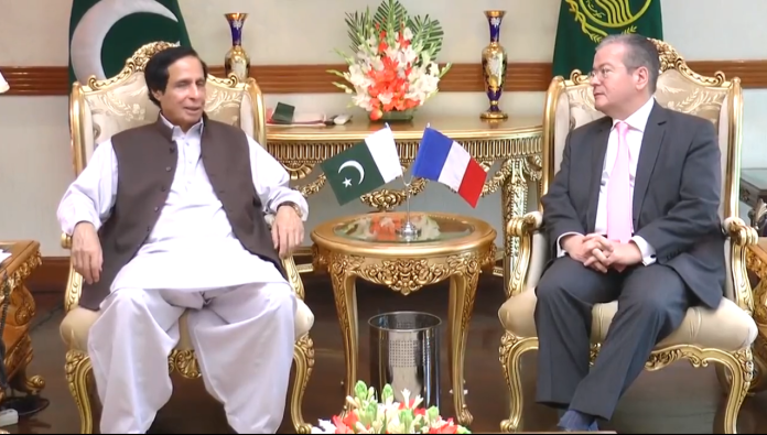 وزیراعلی پنجاب پرویز الہی سے فرانس کے سفیرنکولس گیلی کی ملاقات