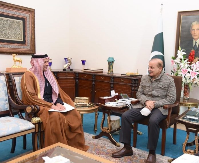وزیراعظم محمد شہبازشریف سے پاکستان میں قطر کے سفیر شیخ سعود بن عبدالرحمن الثانی کی ملاقات