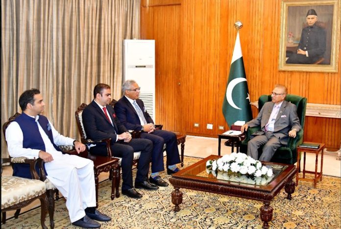 صدر مملکت ڈاکٹر عارف علوی سے چیف ایگزیکٹو آفیسر یانسی سپرول کی قیادت میں آئی ٹی کمپنی ڈیجیٹل اوشن کے وفد کی ملاقات