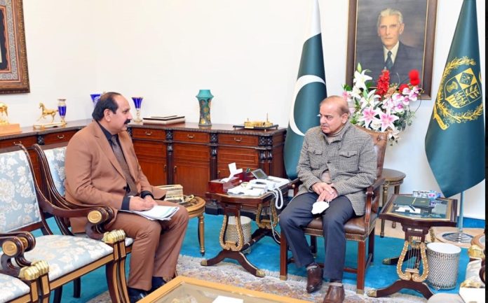 وزیراعظم محمد شہبازشریف سے وزیر مملکت محمد ہاشم نوتیزئی کی ملاقات
