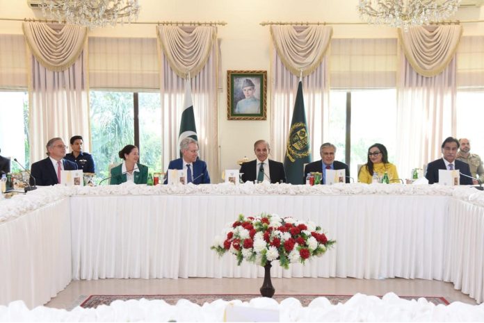 وزیراعظم محمد شہباز شریف سے اسسٹنٹ سیکرٹری برائے محکمہ خارجہ جیفری پیاٹ کی ملاقات