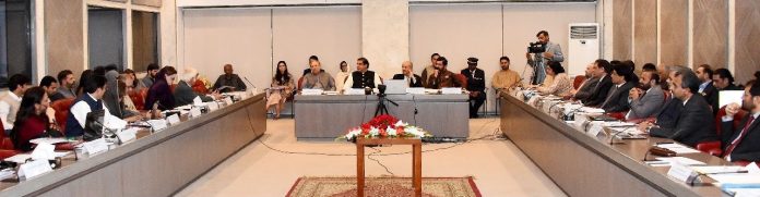 سپیکر قومی اسمبلی راجہ پرویز اشرف کی زیر صدارت آئین کی گولڈن جوبلی تقریبات کے حوالہ سے ایڈوائزری کمیٹی کا اجلاس
