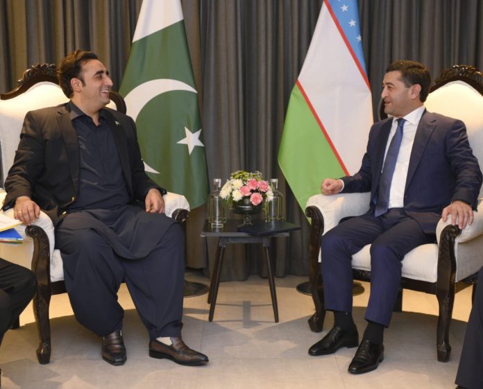 وزیر خارجہ بلاول بھٹو زرداری کی ازبکستان کے وزیر خارجہ بختیار سیدوف سے ملاقات