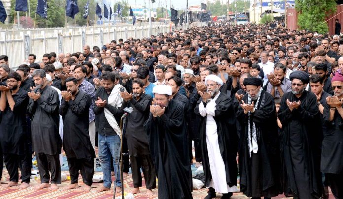 نویں محرم الحرام کا مرکزی ماتمی جلوس نشتر پارک سے برآمد