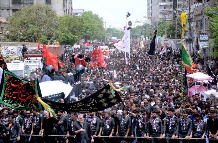 کراچی میں عاشورہ محرم کا مرکزی ماتمی جلوس اختتام پذیر ہوگیا