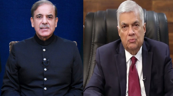 شہبازشریف اور سری لنکا کے صدر رانیل وکرما سنگھے