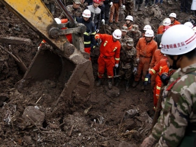 landslide caused by rain