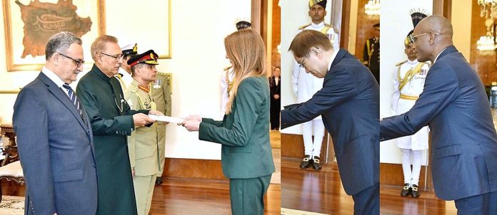 صدر مملکت ڈاکٹر عارف علوی سے پاکستان میں برطانیہ اور ملاوی کے نامزد ہائی کمشنرز اور جمہوریہ کوریا کے نامزد سفیر کی الگ الگ ملاقات