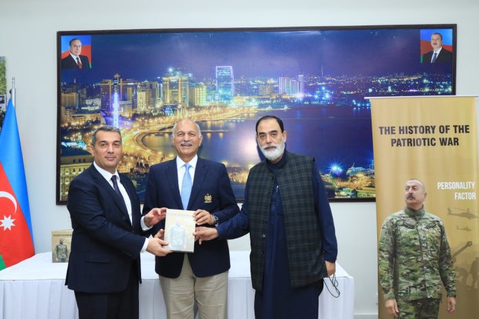 نگورنو کاراباخ جنگ میں آذربائیجان کی تاریخی فتح کی یاد میں سفارت خانے میں تقریب، سینیٹر مشاہد حسین سید، سابق سیکرٹری خارجہ سہیل محمود اور غیر ملکی سفیروں کی شرکت