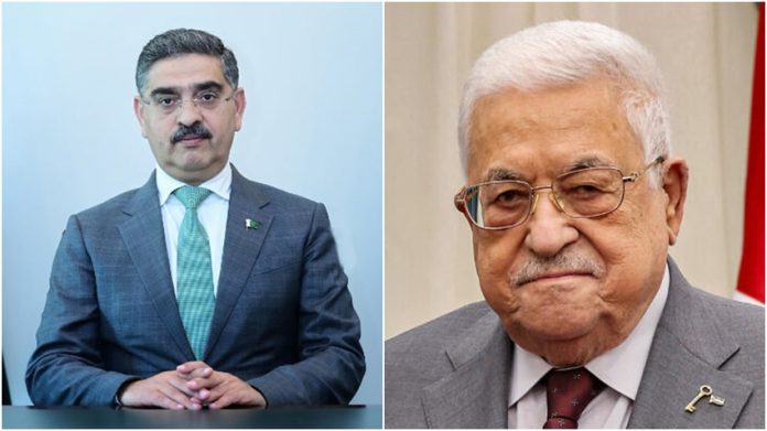 نگران وزیرِ اعظم انوار الحق کاکڑ کا فلسطین کے صدر محمود عباس سے ٹیلیفونک رابطہ، عالمی برادری پر اسرائیل کے غزہ میں قتل عام کو روکنے میں موثر کردار ادا کرنے پر زور