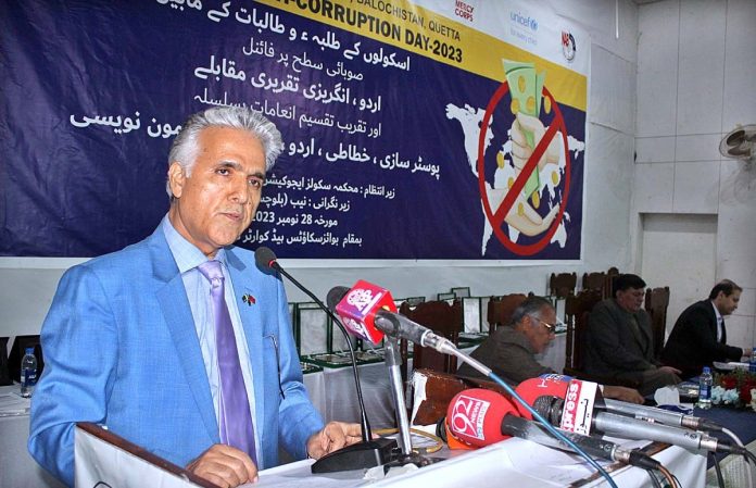 خود احتسابی ہی وہ واحد راستہ ہے جس سے ہم بدعنوانی جیسے ناسور پر قابو پاسکتے ہیں،ظفر اقبال خان