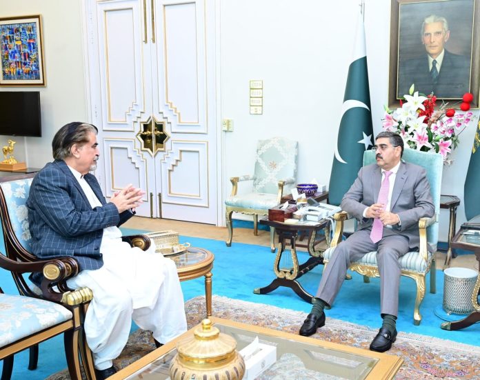 نگران وزیراعظم انوار الحق کاکڑ سے نگران وفاقی وزیر برائے قومی ورثہ و ثقافت جمال شاہ کی ملاقات