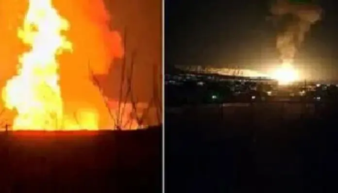 gas pipeline was blown
