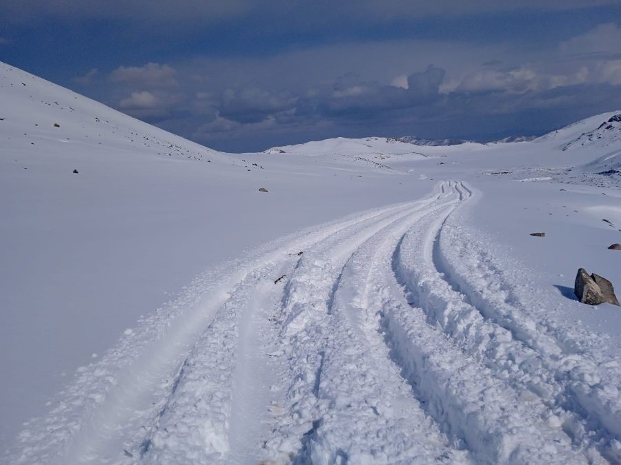 Heavy snowfall in Mongolia