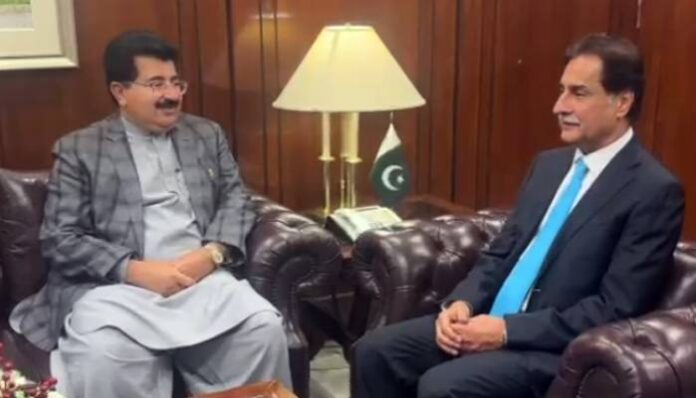 چیئرمین سینیٹ صادق سنجرانی کی نومنتخب سپیکرقومی اسمبلی سردار ایاز صادق سے ملاقات