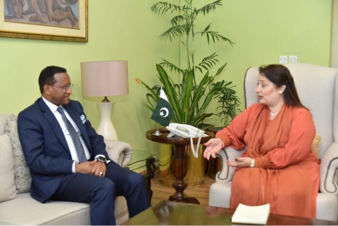 وزیر اعظم کی کوآرڈینیٹر برائے موسمیاتی تبدیلی رومینہ خورشید عالم سے پاکستان میں ایتھوپیا کے سفیر کی ملاقات