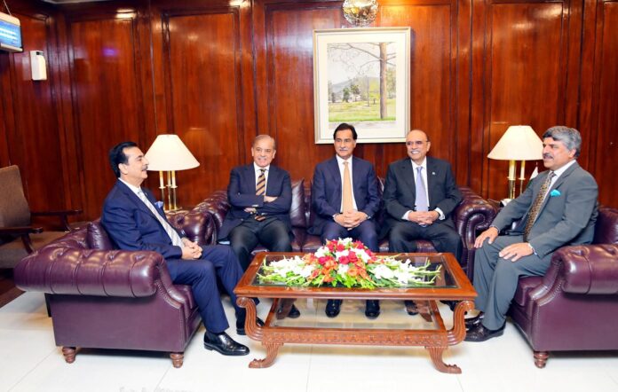 صدر آصف علی زرداری سے وزیراعظم شہباز شریف، چیئرمین سینیٹ، سپیکر قومی اسمبلی اور ڈپٹی سپیکر کی ملاقات