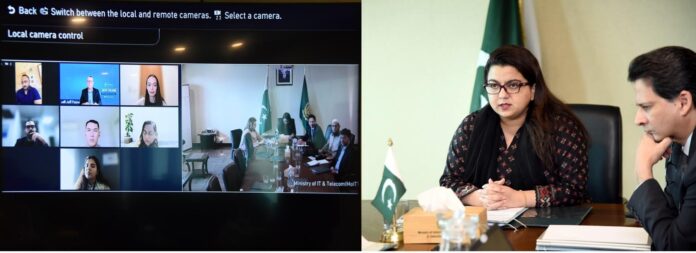 وزیر مملکت شزہ فاطمہ خواجہ سے ایشیا انٹرنیٹ کولیشن کی ممبر کمپنیوں کے نمائندوں کی ورچوئل ملاقات ،ڈیجیٹلائزیشن، سوشل میڈیا کے ذمہ دارانہ استعمال اور ڈیجیٹل رائٹس پر تبادلہ خیال