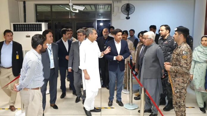 Federal Ministers visited Allama Iqbal Airport,