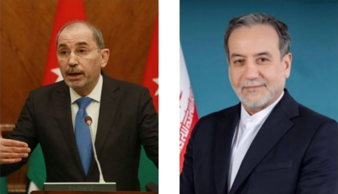 اردن اور ایرانی وزرائے خارجہ کا مغربی کنارے اور غزہ کی صورتحال پر تبادلہ خیال