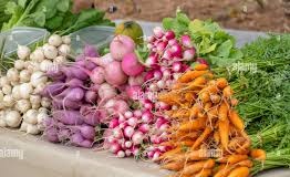 Turnips, carrots, radishes
