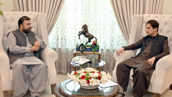 وزیراعلی بلوچستان میر سرفراز بگٹی سے پیپلزپارٹی کے رکن قومی اسمبلی نوابزادہ جمال خان رئیسانی کی ملاقا ت وزیراعلی بلوچستان میر سرفراز بگٹی سے پیپلزپارٹی کے رکن قومی اسمبلی نوابزادہ جمال خان رئیسانی کی ملاقا ت