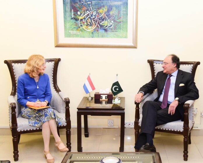 اقتصادی ترقی اور مالی استحکام یقینی بنانے کے لیے اقتصادی منصوبے اور اصلاحات کے ایجنڈے پرعمل پیرا ہیں،وزیر خزانہ محمد اورنگزیب کی پاکستان میں ہالینڈکی سفیرسے گفتگو