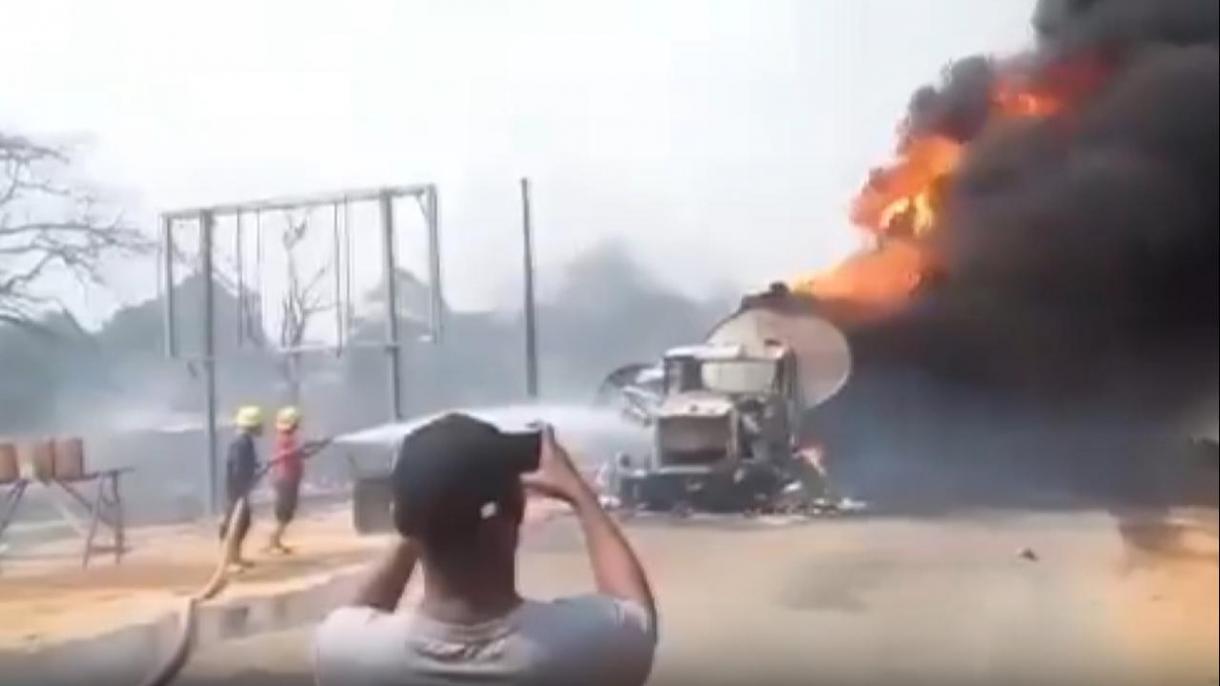 Gasoline tanker crash