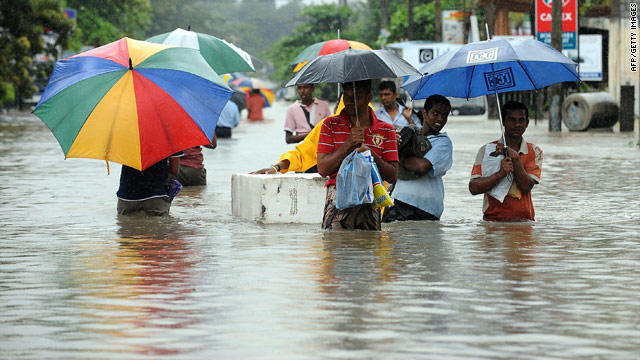heavy rains in Sri Lanka