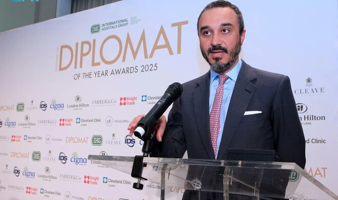 برطانیہ میں سعودی سفیر کے لیے ڈپلومیٹ آف دی ایئر 2025 کا ایوارڈ
