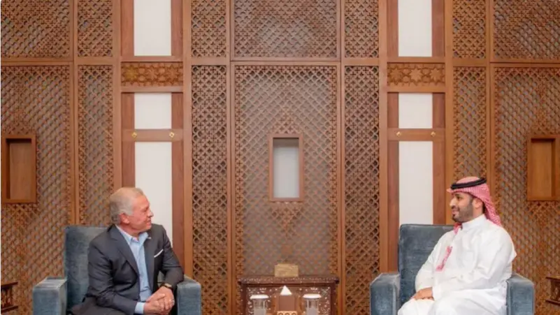 سعودی ولی عہد شہزادہ محمد بن سلمان سے شاہ عبد اللہ دوم کی ملاقات