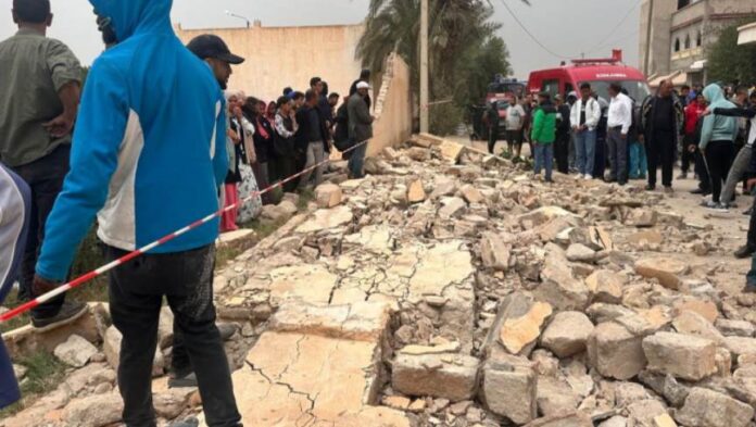 Tunisia school wall collapse