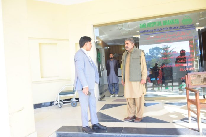 ڈپٹی کمشنر بھکر کا مدر اینڈ چائلڈ سٹی ہسپتال کا دورہ ،محرم الحرام کے سلسلے میں طبی سہولیات کا جائزہ لیا