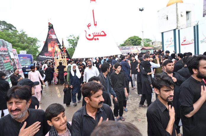 اسلام آباد، جی سکس میں نویں محرم الحرام کا مرکزی جلوس اختتام پذیر ہو گیا