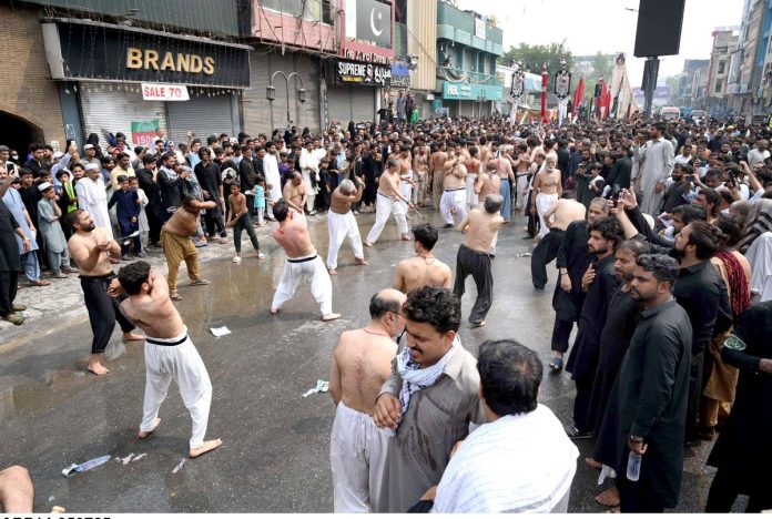 آئی جی خیبر پختونخوا ذوالفقار حمید کا پشاور صدر میں ماتمی جلوس کا دورہ، سکیورٹی کا جائزہ لیا