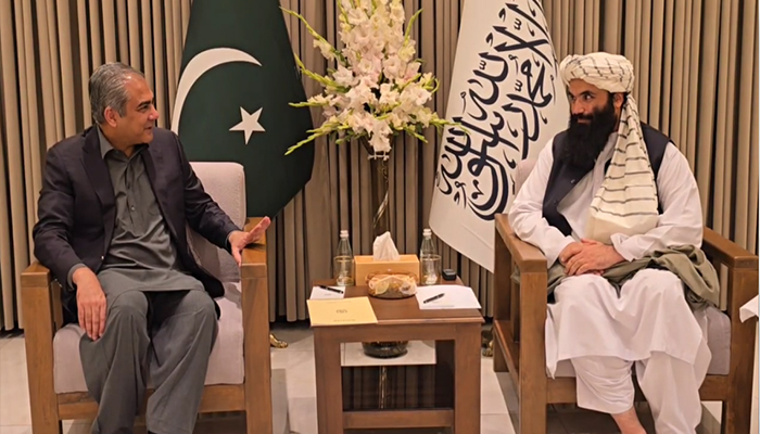 وفاقی وزیر داخلہ محسن نقوی کی کابل میں افغان ہم منصب سراج الدین حقانی سے ملاقات