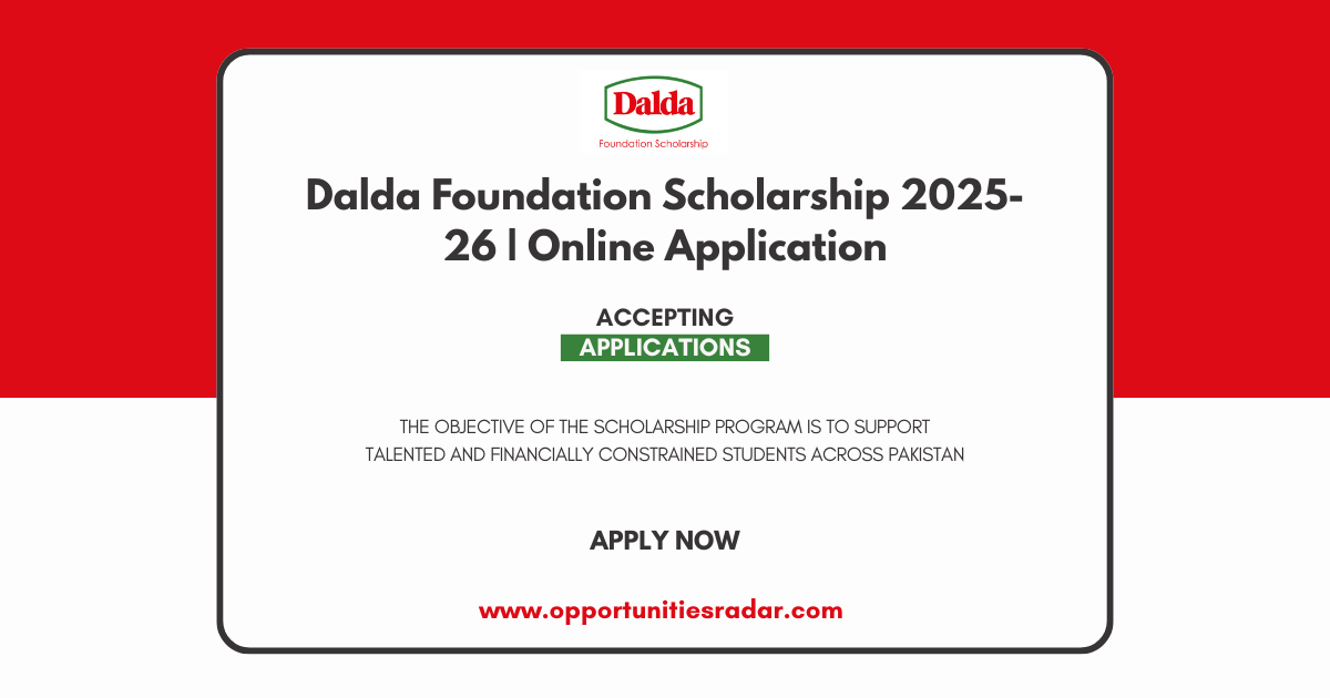 Dalda Foundation Scholarships 2025-26 announced