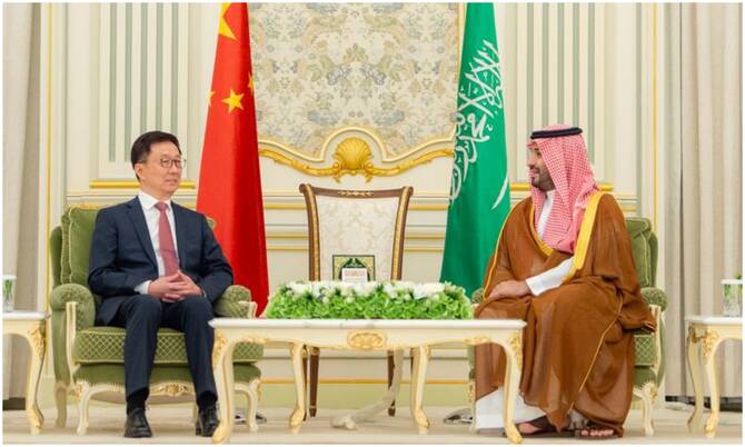 سعودی ولی عہد شہزادہ محمد بن سلمان سے چینی نائب صدر ہان ژینگ کی ملاقات ،اعلیٰ سطحی روابط اور باہمی تعاون کو فروغ دینے پر اتفاق