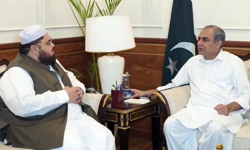 وفاقی وزیرِ داخلہ محسن نقوی سے علامہ شاہ اویس نورانی کی ملاقات