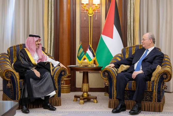 Saudi Foreign Minister meets Palestinian Prime Minister