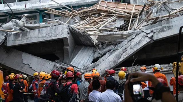 Indonesia school building collapse