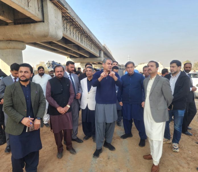 Mohsin Naqvi visits T-Chowk Flyover