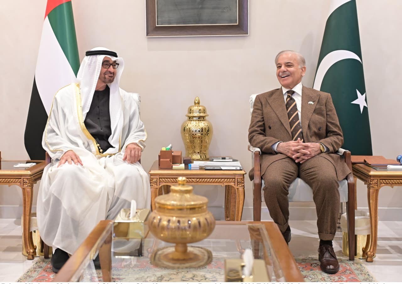 شیخ محمد بن زاید النہیان کے ساتھ نہایت خوشگوار اور تعمیری بات چیت ہوئی، پاکستان کو یو اے ای کے ساتھ دیرینہ، مضبوط اور برادرانہ تعلقات پر فخر ہے، وزیر اعظم شہباز شریف