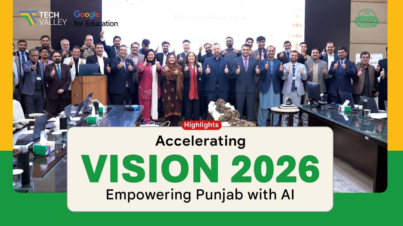 ٹیک ویلی پاکستان کے زیراہتمام پبلک سیکٹر کے لیے گوگل اے آئی: اسٹریٹجک گورننس اور ادارہ جاتی اثرات" کے عنوان سے ورکشاپ کا انعقاد،شرکا کو اے آئی کے عملی استعمال بارے بریفنگ