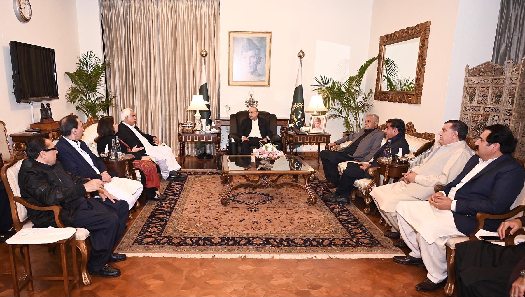 صدر مملکت آصف علی زرداری سے پاکستان پیپلز پارٹی خیبر پختونخوا کے رہنمائوں کی ملاقات
